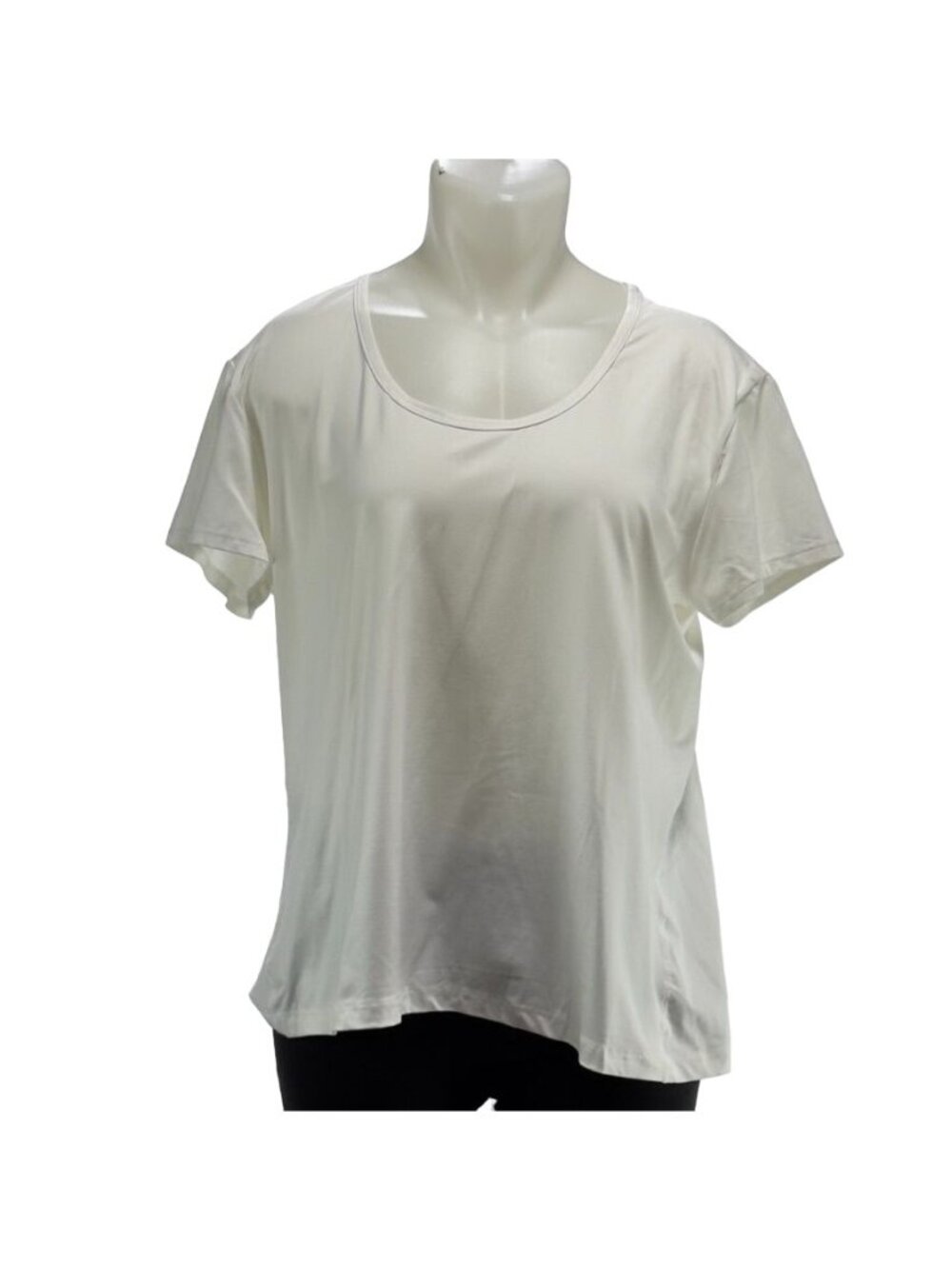 ATHLETA Top White Short Sleeve Tee Premium Fitness Casual Workout Women's Size 1